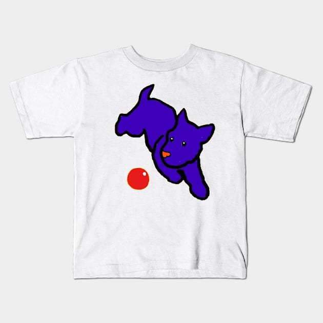 Scottie at play Kids T-Shirt by KBMorgan